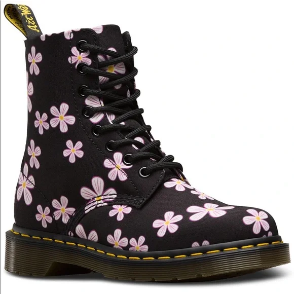 Pink flower doc martens 2025